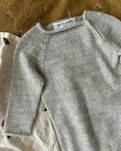 Babyanzug selbst gestrickt in grau Anleitung