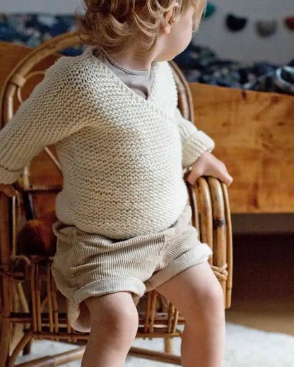 Produktfoto: Maiahs Wickeljäckchen, Strickanleitung für ein Babyjäckchen in Wickeloptik